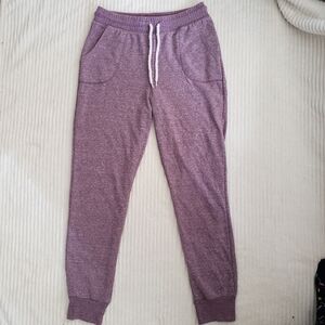 Curfew Womens Heathered Purple Jogger Soft Sweatpants L
